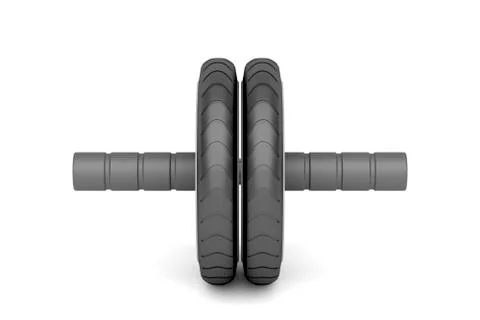 Abdominal toning wheel on white Stock Illustration