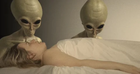 Abduction By Grey Aliens Stock Footage 161035577