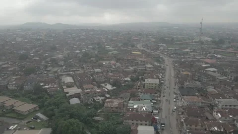 Abeokuta, Ogun State 4k60fps Drone Stock Footage 249347874