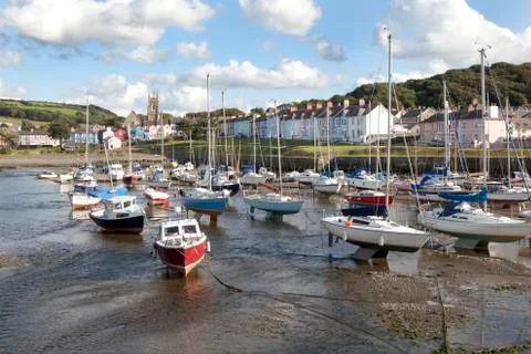 Aberaeron - Welsh harbour Stock Photos