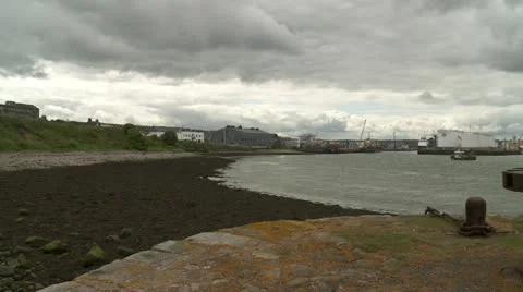 Aberdeen Harbour Stock Footage 12618083