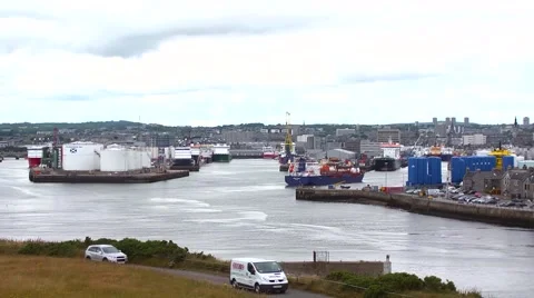Aberdeen Harbour Stock Footage 44089648