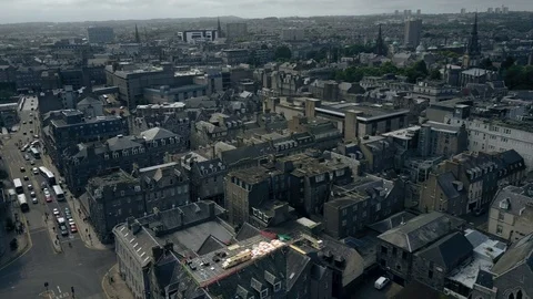 Aberdeen, Scotland.4K Aerial drone video. Stock Footage