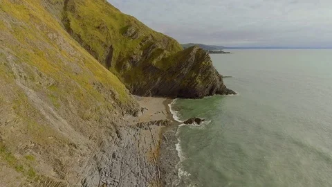 Aberysthwyth Fly Over Cliff To Town Vidéo 84179007
