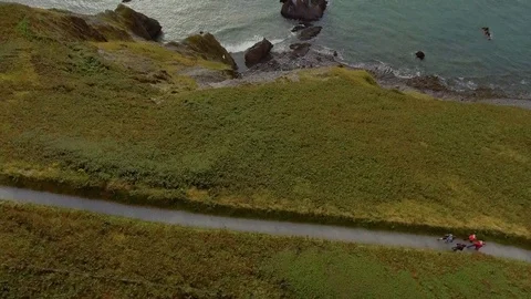 Aberysthwyth Landside Tilt Down till shore Vidéo 84179548