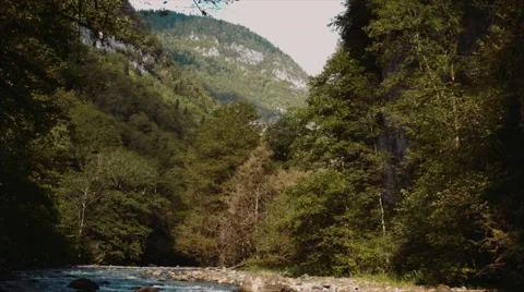 Abhazia Mountain River Stock Footage 68018524