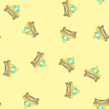 Abhyanga ayurveda vector seamless pattern Illustrazione stock