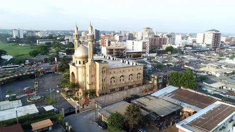 Abidjan marcory mosque Stock Footage 104681735