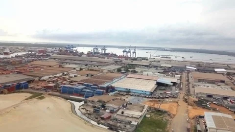 Abidjan port area Stock Footage 97984765