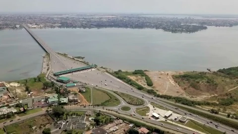 Abidjan toll bridge Video stock 97980807