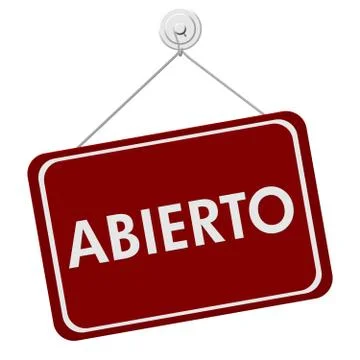 Abierto open sign Stock Illustration