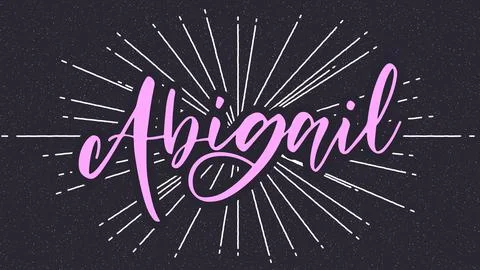 Abigail Name Vector Typography with Burst Ilustração Stock