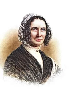 Abigail Powers Fillmore (born 13 March 1798 in Stillwater, New York, died 30 Stock Illustration