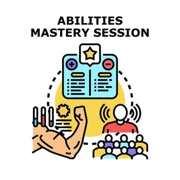 Abilities mastery session for skill development and training Stock Illustration