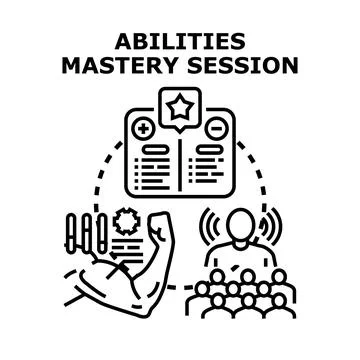 Abilities mastery session for skill development and training Stock Illustration