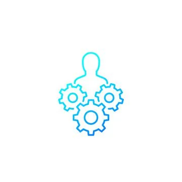Abilities, skills icon, line vector Illustrazione stock