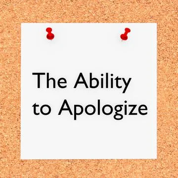 The Ability to Apologize concept Illustrazione stock