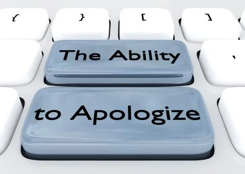 The Ability to Apologize concept Illustrazione stock