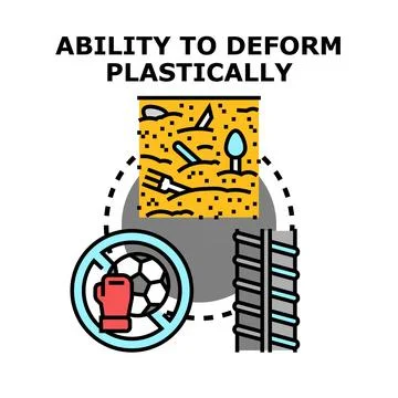 Ability to deform plastically concept vector illustration Stock Illustration