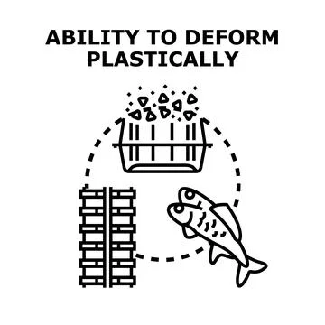 Ability to deform plastically industrial manufacturing industry Stock Illustration