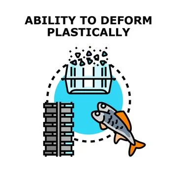 Ability to deform plastically industrial manufacturing industry Stock Illustration