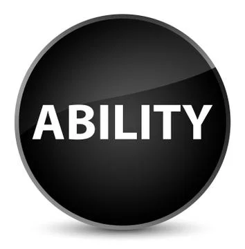 Ability elegant black round button Illustrazione stock