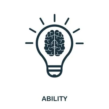 Ability icon. Line style icon design. UI. Illustration of ability icon Stock Illustration