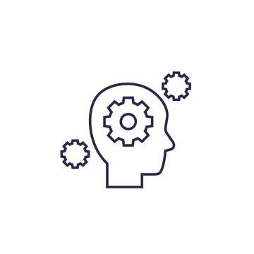 Ability icon, line vector on white イラスト素材
