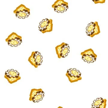 Ability leader isometric icon seamless pattern Stock Illustration