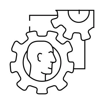 Ability leader line icon vector illustration Stock Illustration