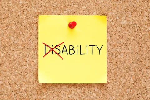 Ability Not Disability Sticky Note Concept Photos