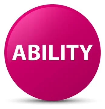 Ability pink round button Illustrazione stock