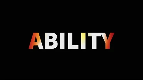 Ability written on black - 4K video Stock Footage 163331714