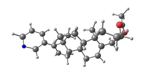 Abiraterone molecular structure isolated on white Stock Illustration