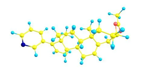 Abiraterone molecular structure isolated on white Stock Illustration