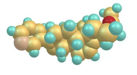Abiraterone molecular structure isolated on white Stock Illustration