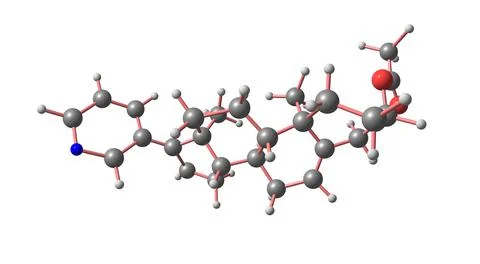 Abiraterone molecular structure isolated on white Stock Illustration