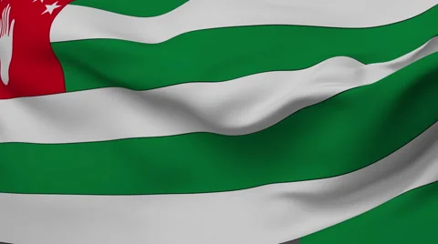 Abkhazia flag Stock Footage 1055976