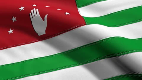 Abkhazia Flag Loop Video stock 241218296