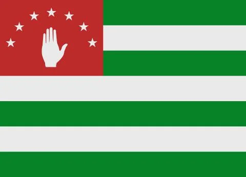 Abkhazia flag vector Stock Illustration