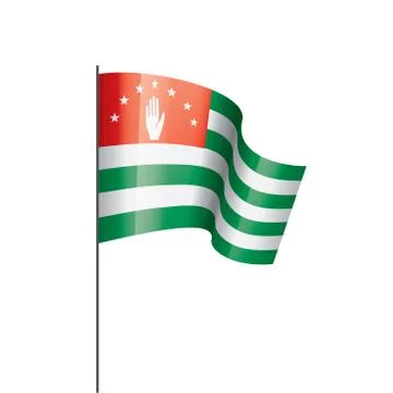 Abkhazia flag, vector illustration Stock Illustration