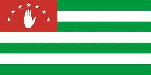Abkhazia flag vector illustration. Иллюстрация