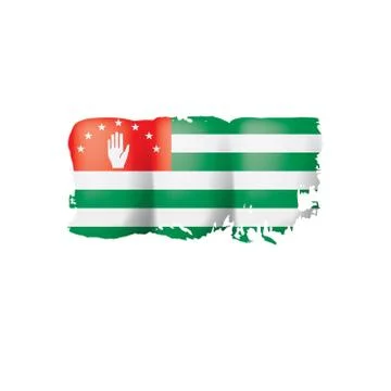 Abkhazia flag, vector illustration on a white background Stock Illustration