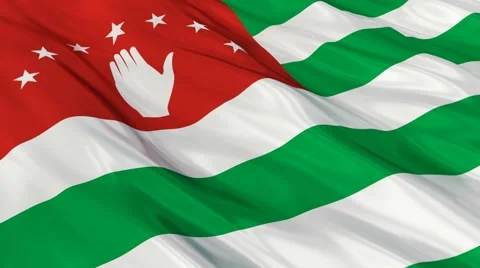 Abkhazia flag waving. Seamless Stock Footage 48688662