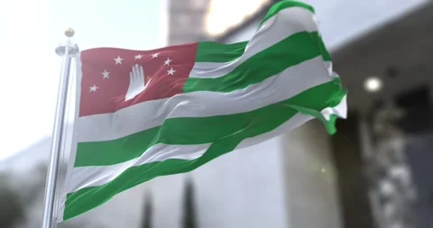 Abkhazia-flag-waving-seamless-loop-4k-60fps Stock Footage 333618342