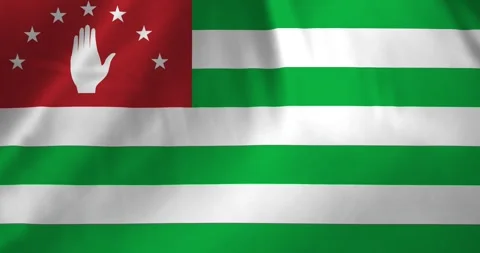 Abkhazia flag waving with the wind background loop video animation Vídeos de archivo 327171525