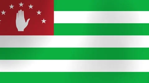 Abkhazia Flag Wind Waving Stock Footage 336049253