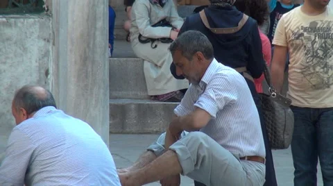 Ablution Before Pray Istanbul Stock Footage 46188549