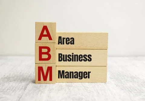 ABM area business manager symbol. Concept words ABM area business manager on  Stock Photos
