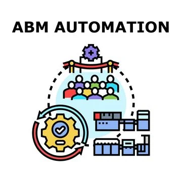 Abm automation process managing customer relationships イラスト素材